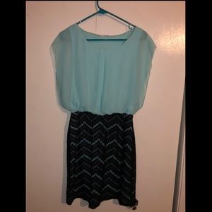 aqua blue dress